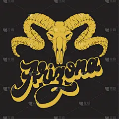 亚利桑那,文字,公羊,纸,卷着的,华丽的,概念,绘制,手写,复古