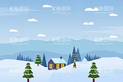 冬天背景   - 源文件下载【酷图网】冬天背景,冬日背景,冬日风景,下雪,雪地,寒冷,梦幻,冬天壁纸,景色,自然季节,冬季,插图,冰天雪地,手绘,卡通,风景地形,