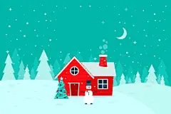 圣诞雪景矢量图高清素材 童趣 设计图片 免费下载 页面网页 平面电商 创意素材