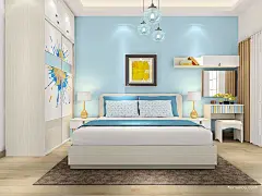 【首尔之缤卧房家具】12-14平方韩式家具风格卧室家具装修效果图套餐A16402_新居网