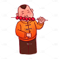 中国风春节男孩元素贴纸