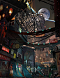 DarkStreet, Packsod 百草头 : Photo bashing & kit bashing works.
I had used building assets from this package on daz3D shop  http://www.daz3d.com/chinatown
compositing in Blender , Paintover in Photoshop.