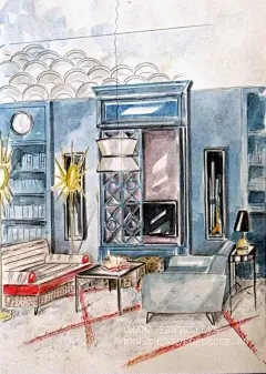 室内设计方案手绘图集丨卧室客厅商业办公空间装修设计