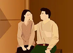 小雷and萍萍，那会再看这部电视剧的时候，就被他们俩的故事打动，找到了里面的一个镜头进行插画习作，还有真的很喜欢他们俩！