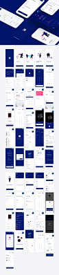 #APP模板#蓝色金融理财产品股票行情/MVP原型app ui源文件sketch模板
