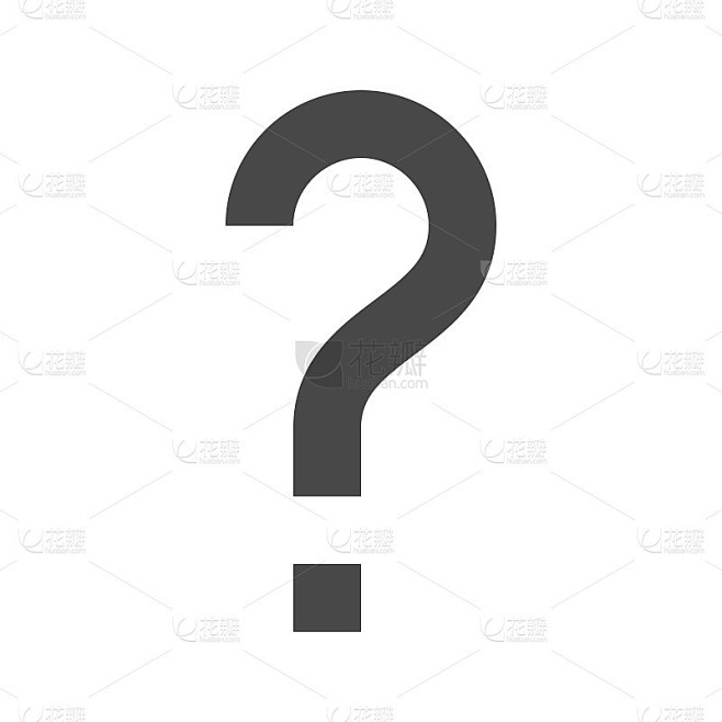 问号细线矢量图标。