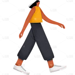 手绘人物插画-女孩
