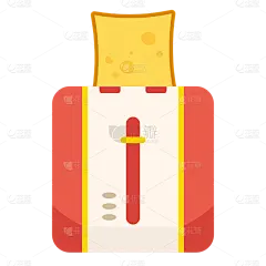 扁平风家用电器贴纸-SVG-吐司机