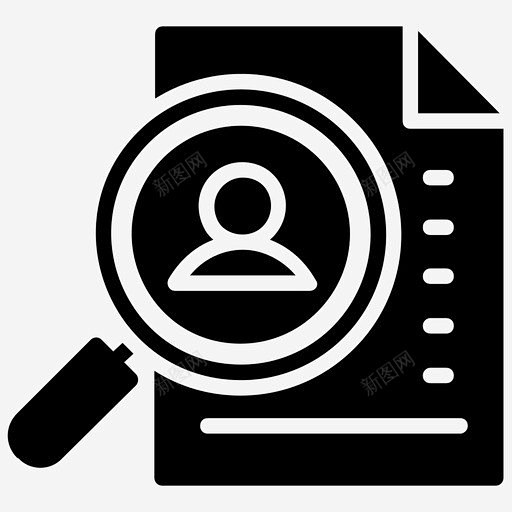 招聘强化人才搜索图标高清素材 人力资源字形图标 人才搜索 强化 招聘 icon 标识 标志 UI图标 设计图片 免费下载 页面网页 平面电商 创意素材
