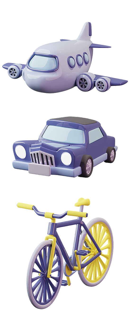 飞机-汽车-自行车