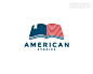 American Stories美国书店logo设计