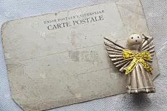 明信片,贺卡,空白的,留白,水平画幅,无人,手艺,天使,古典式,请柬