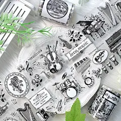 pet手帐胶带水彩花卉清新人物-淘宝网