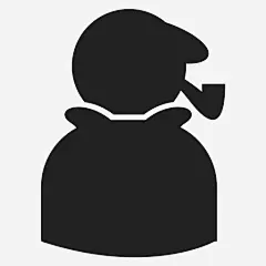 夏洛克·福尔摩斯雪茄烟斗剪影图标_88ICON https://88icon.com 夏洛克·福尔摩斯雪茄烟斗剪影