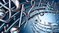 General 2560x1440 digital art music musical notes 3D treble clef blue