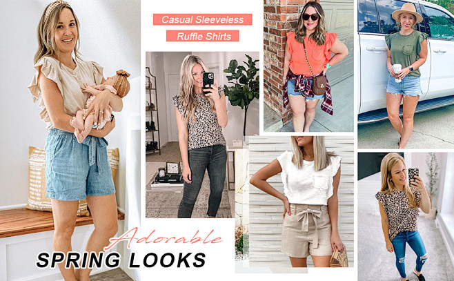 ruffle shirts tank top