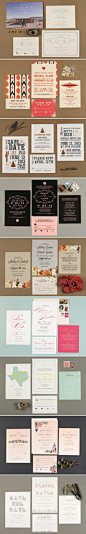 有爱的婚礼请柬，成套的婚礼纸品设计 http://t.cn/8Fta70H (共10张图片)