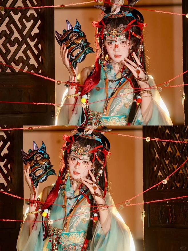非遗仿画中人！成功了吗？非遗傩戏_8_小...