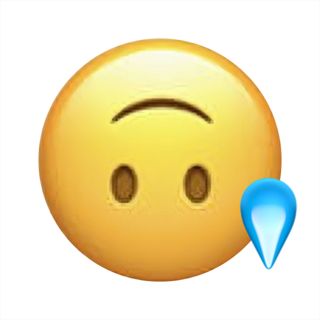 倒立尴尬流汗微笑恶搞emoji小黄脸