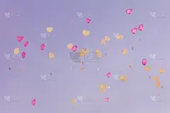 紫色,典礼,心型,天空,气球,请柬,贺卡,热情,彩色背景,华贵