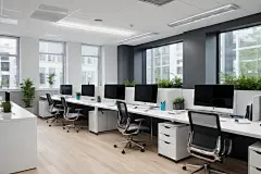 公司企业办公室室内设计效果图摄影图