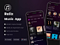 Relix Figma – Music App UI Kit Figma 55屏在线音乐歌曲听歌app用户界面设计ui套件模板_UIGUI