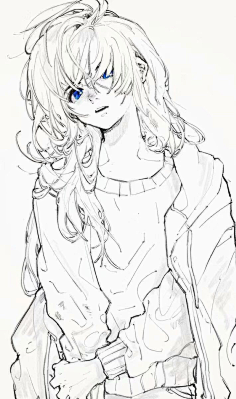 com289张新西兰黑白线稿线描大神cg插画图片洛丽