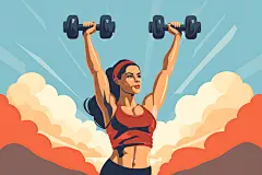 运动体育简约扁平风插画