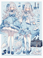 服设|蓝色系Lolita小裙子