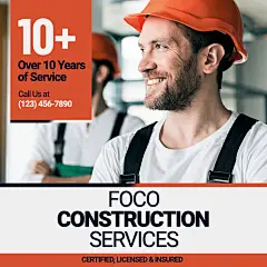 Construction Service Introduction Template Poster Simple Style Ecommerce Product