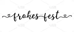 手素描FROHES FEST在德国作为横幅引用。翻译节日快乐。用于海报、标签、贴纸、传单、页眉、卡片