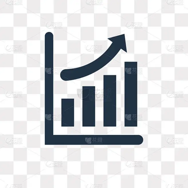 增长矢量图标在透明背景下隔离, 增长透明度概念可用于 web 和移动-花瓣网