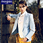 MOGAO/摩高2014新款  韩版修身男士时尚休闲小西装外套 潮男西服