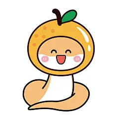 蛇宝宝卡通可爱插画白-05
