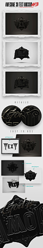 <a class="text-meta meta-mention" href="/mockup88/">@模库</a> Awesome 3D Text Mockup Bundle 优质3D立体特效字设计素材 psd格式 Vol.03_平面素材_文字特效_模库(51Mockup)