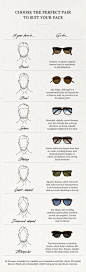 Men's Sunglasses by Face Shape | Mr Porter via Fox & Brie: 