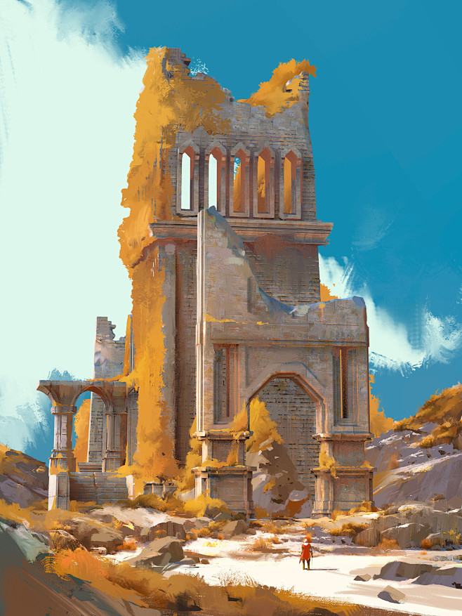 {插画系列}卡通场景02