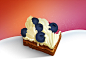 写实图标#蓝莓蛋糕#
