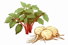 草药中医三七中草药药材插画