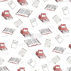 书,笔记本,四方连续纹样,分离着色,图像,壁纸,瓷砖,设计,毕业,教育