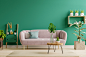 green-interior-modern-interior-living-room-style-with-soft-sofa-green-wall-3d-rendering