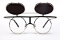 vintage  简约 设计款 翻盖 圆眼镜 墨镜 太阳镜  三色入 原创 新款 2013 正品 代购  淘宝