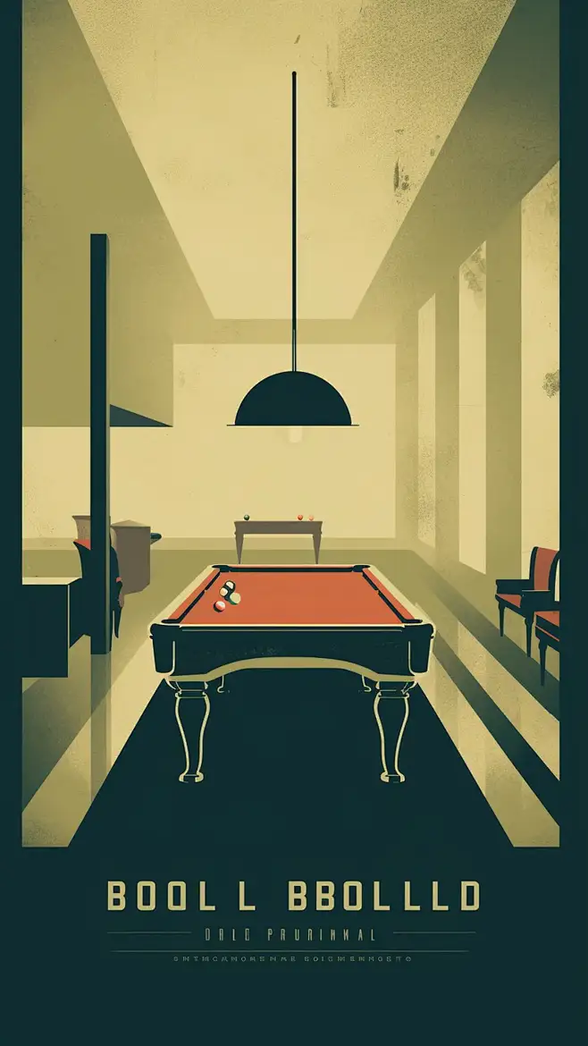 sistercai_One_billiard_hall_poster_discount_Minimalist_style_4587085a ...