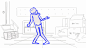 jemanjimania, drawing, justikin, tumblr, dancing, character design, animation, tutorial, blue, gif