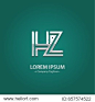 Abstract Logo Design Combinations Letter of  H and Z