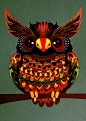 colorful owl illustration