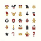 Christmas holiday symbols vector set | free image by rawpixel.com