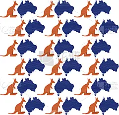 袋鼠,澳大利亚,四方连续纹样,国内著名景点,白昼,野生动物,分娩,庆祝