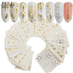 美甲贴纸 金银烫金水贴30款大自然捕梦网套装 高级指甲DIy装饰品