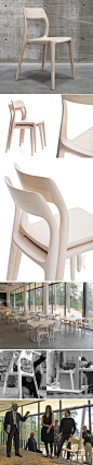 瑞典Veryday工作室为Artipelag艺术馆设计了一款充分体现工艺之美的椅子：November Chair，还获得了2013年度的iF设计大奖。via:http://t.cn/zYHsJ5P
